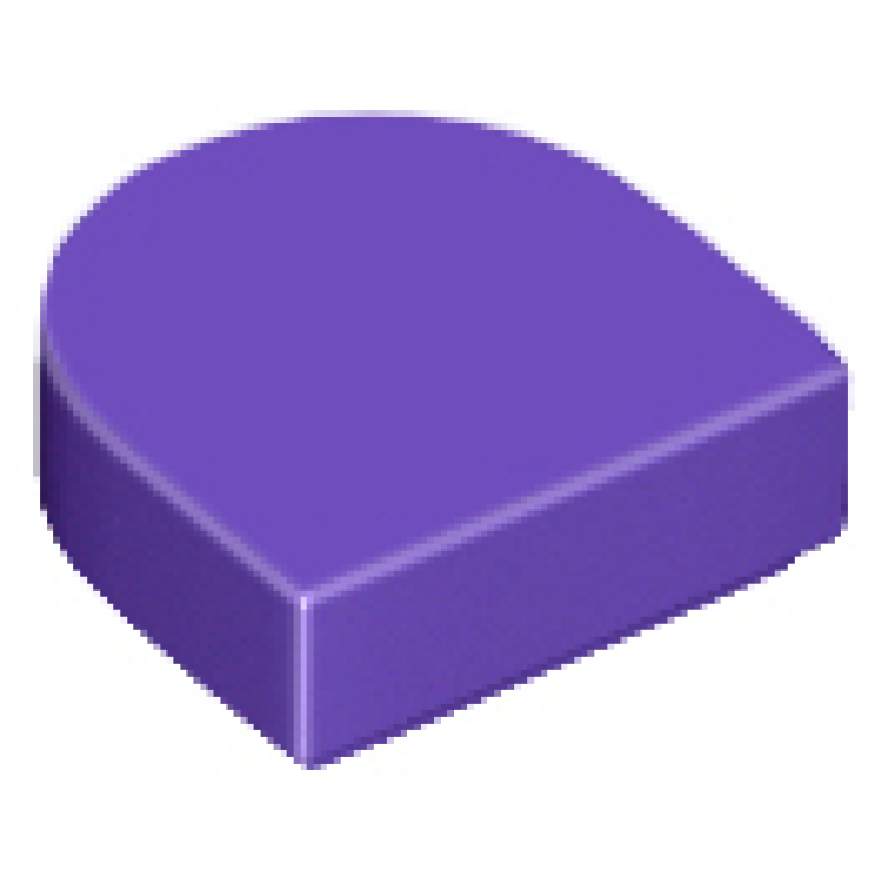 Tegel, Half Rond 1x1 Dark Purple